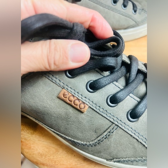 ECCO Men's Soft Lace 7 Long Sneakers wild Pigeon color - Picture 4 of 11